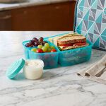 Sistema Triple Split Lunch Box with Yogurt Pot