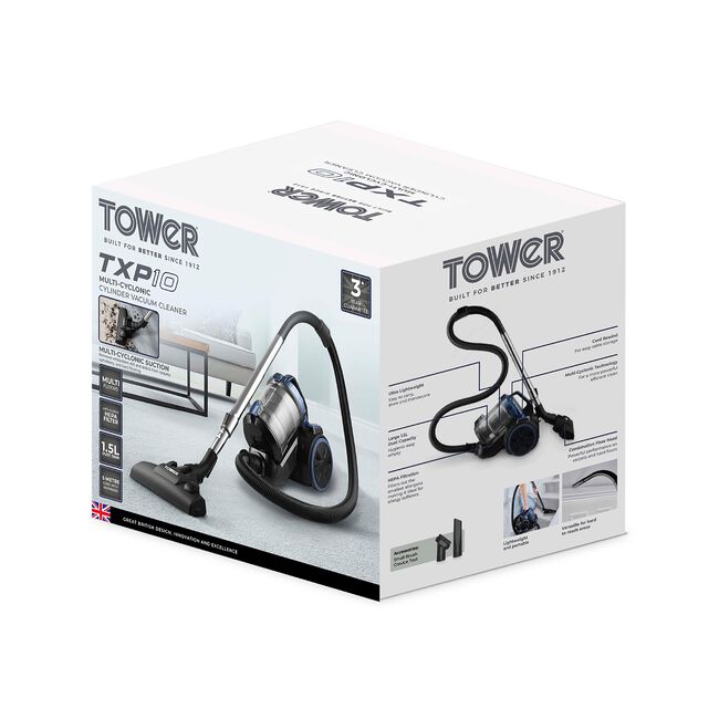 Tower TXP10 1.5L Cylinder Vacuum Cleaner