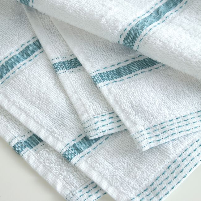 Stripe Tea Towel 2 Pack - Duck Egg