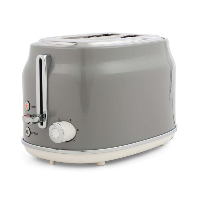 SALTER RETRO GREY CURVED BODY 2 Slice Toaster
