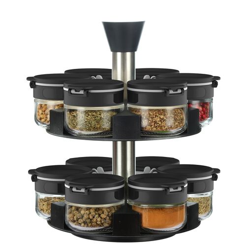 12/24X Kitchen Spice Jars Pot Holders Storages Stainless Steel Glass Plastic AUS