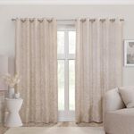 BRUSHED FLORAL IVORY  90x90 Curtain