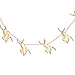 10 Warm White Reindeer String Lights