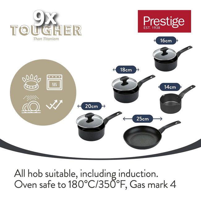Prestige 9x Stronger 5 Piece Cookware Set