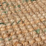 JUTE BOUCLE NATURAL/GREEN 60X300cm Runner