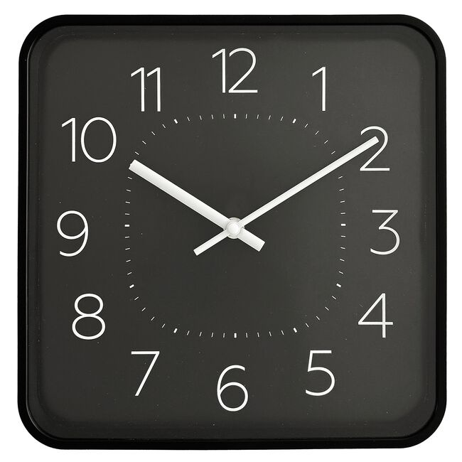 Lara Black Clock 27cm 