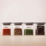 Kilner Fresh 4 Piece Glass Spice Jar Set