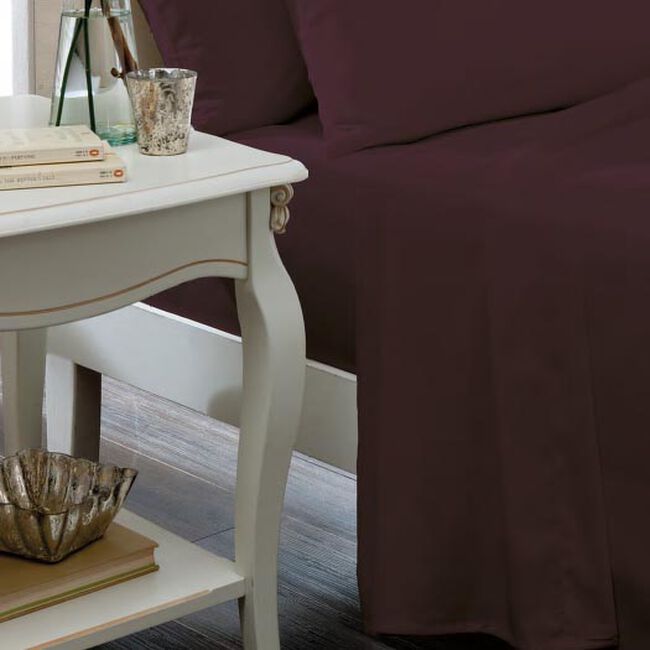 SINGLE FLAT SHEET Luxury Percale Plum 8E