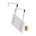 Over Door 2 Hook Wooden Coat Rack