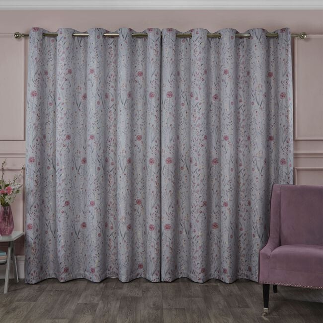 WILD MEADOW PINK 66x54 Curtain