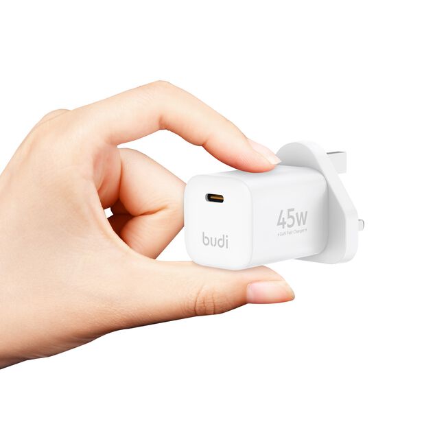 Budi USB-C 45W Mini GaN Mains Charger