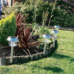 Pin Stainless Steel Solar Garden Lights 4 Pack
