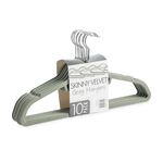 Skinny Velvet Hangers 10 Pack Grey