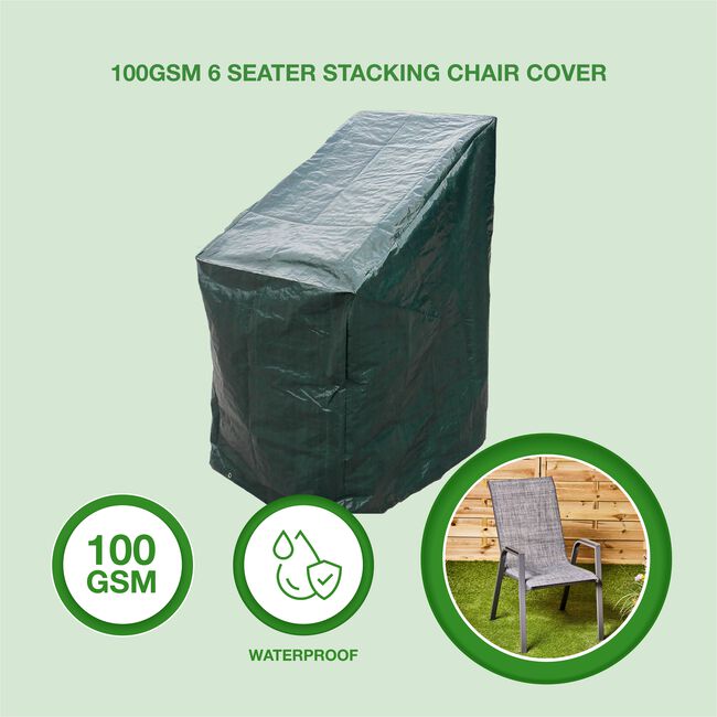 100GSM 6 Seater Stacking Chair Cover 