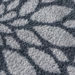 JVL Flowers Black/Grey Mega Mat 50cm x 75cm