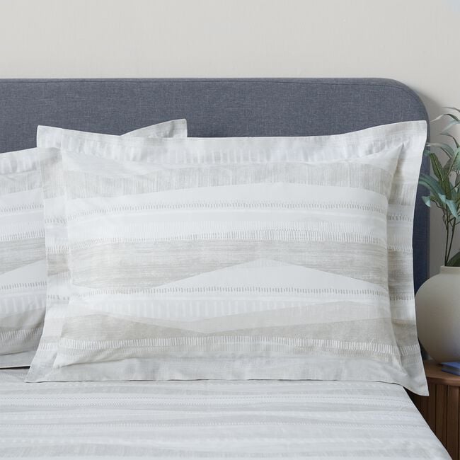 Conrad Oxford Pillowcase Pair - Grey