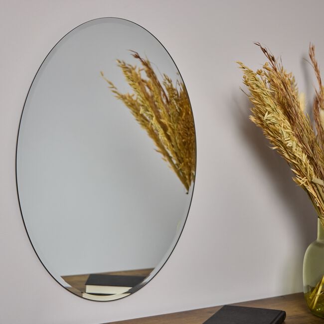 Oval Bevelled Mirror 60 x 45cm