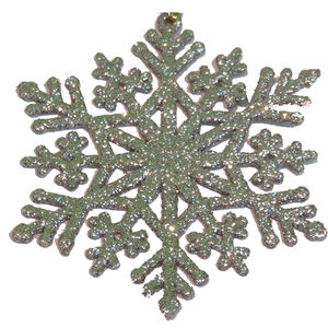 Gold Glitter Snowflake Ornament 