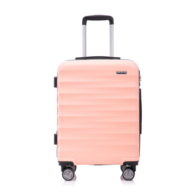 CABIN SIZE LIGHTWEIGHT HARDSHELL LUGGAGE - PEACH