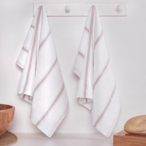 Stripe Tea Towels 2 Pack - Natural