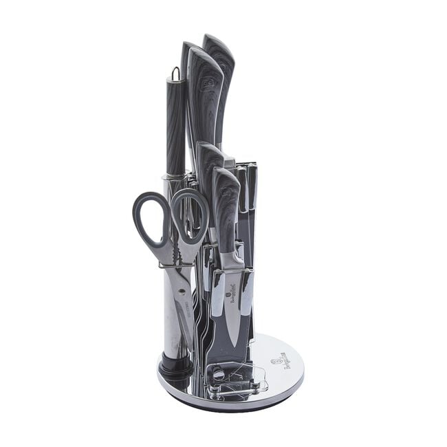 Berlinger Haus Smoked Wood Knife Block Set 8 Piece