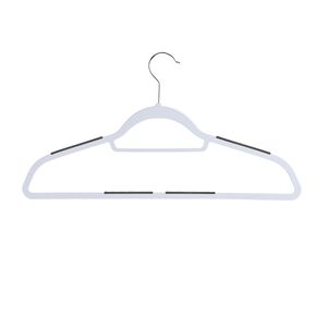 White Hangers with Anti Slip 10 Pack