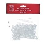 Festive Outdoor Gutter Hooks 50 Pack