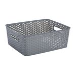 Geometric 14.5L Grey Basket