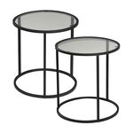 Glass Side Tables Set of 2