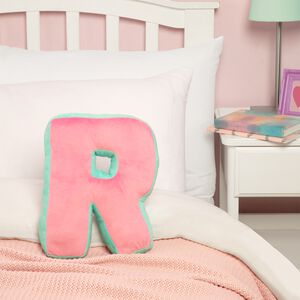 LETTER R Cushion Pink/Duck Egg