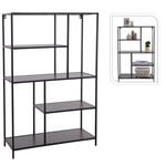 Metal Shelf Rack - Black