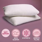 Soft Bounce Twin Pack Memory Foam Pillow