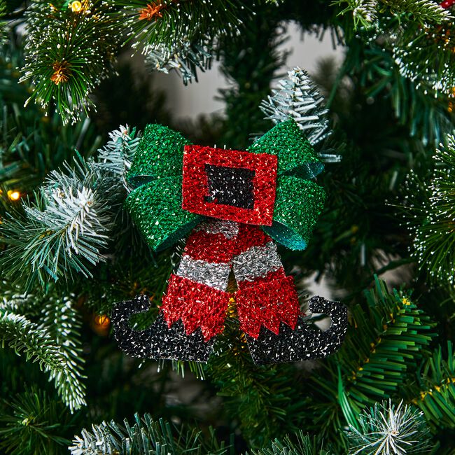 Christmas Tinsel Bows 3 Pack