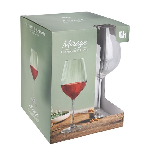 Excellent Houseware 500ml Mirage Wine Glass Set