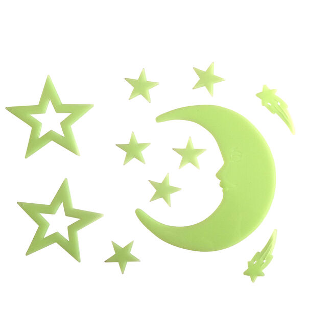 Glow In The Dark Star & Moon Stick-Ons