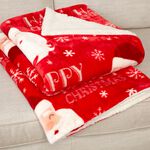 Ruane Snowy Santa Sherpa Throw 127cm x 152cm 