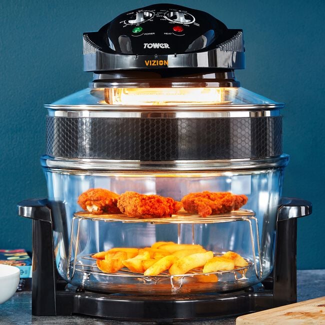 Tower 12L Black Halogen Low Fat Air Fryer