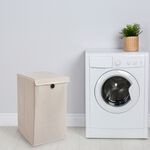 Tweed Beige Foldable Laundry Hamper