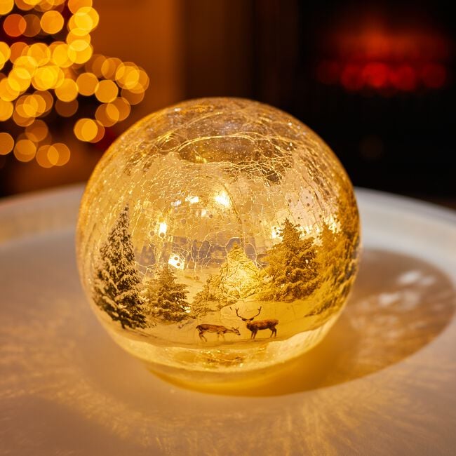 Cashel Living Forest Scene Crackle Effect Ball