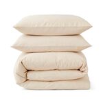 SINGLE DUVET COVER Martex Touch of Linen Creamy Almond