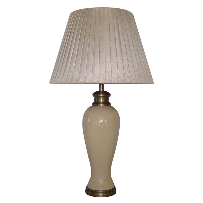 Cream Crackle Ceramic Lamp