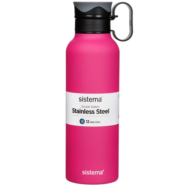 Sistema Stainless Steel Bottle 600ml Home Store + More