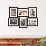 6 Multi Aperture Photo Frame Black