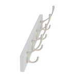 4 Nickel Hook Coat Rack Grey