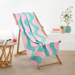 Printed Wavey Days Microfibre Beach Towel 220GSM