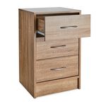 Mayfair Oak Effect 3 Drawer Bedside Locker