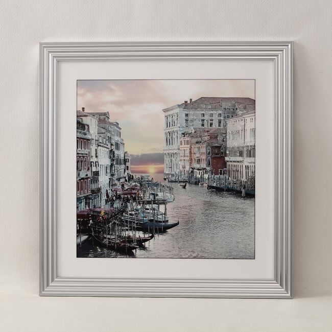 Venice Sunset Jewelled Framed Art 60cm x 60cm
