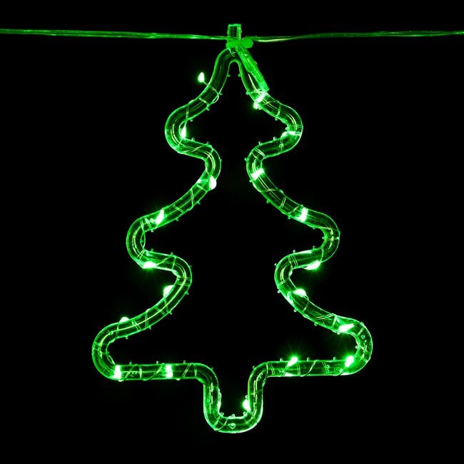10 Green Christmas Tree Curtain Lights