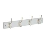 4 Nickel Hook Coat Rack Grey
