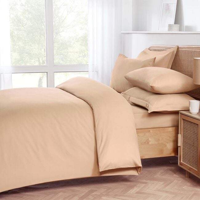 DOUBLE DUVET COVER  Brushed Cotton Twill Sand